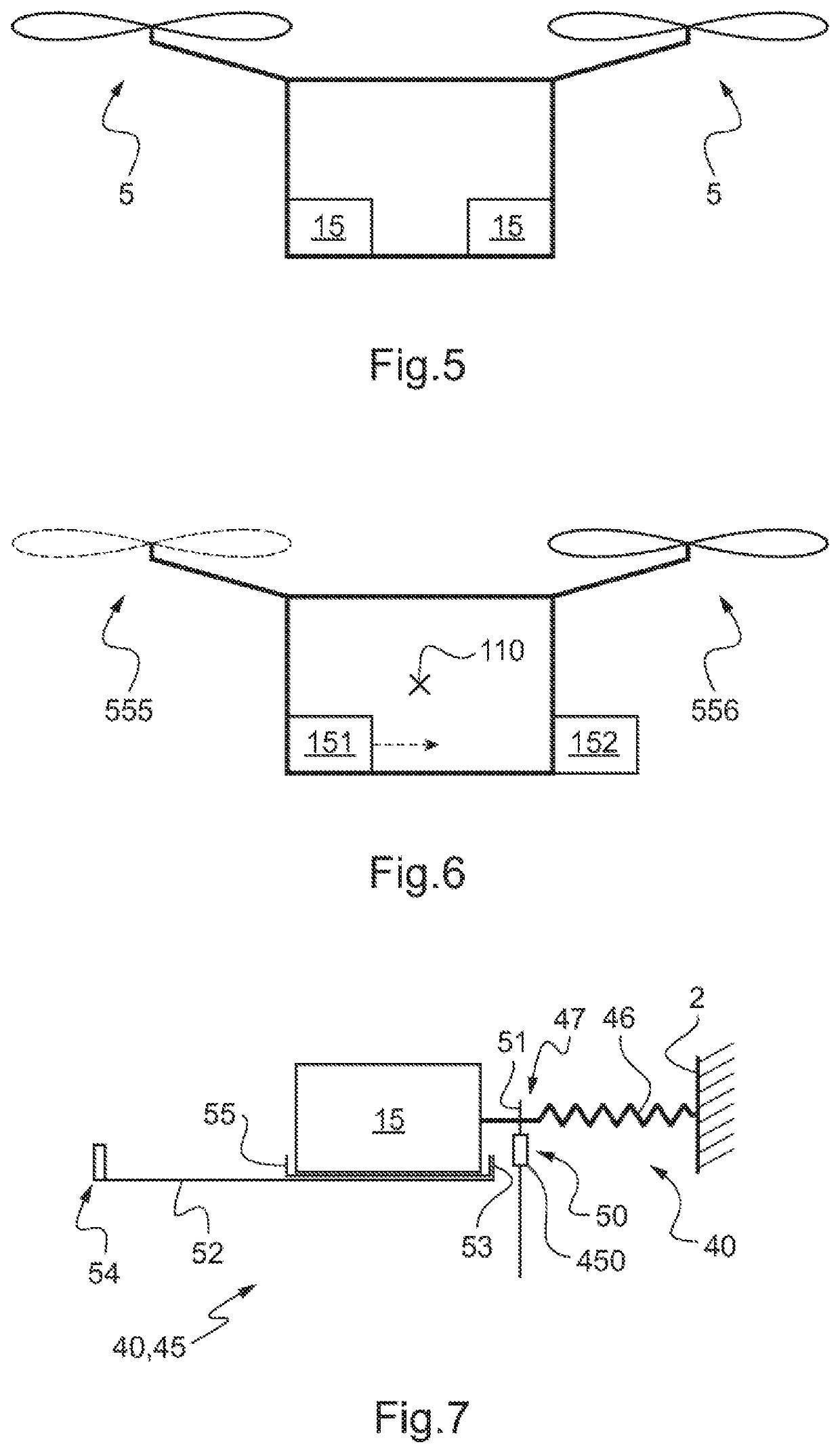 Method and a device for moving the center of gravity of an aircraft