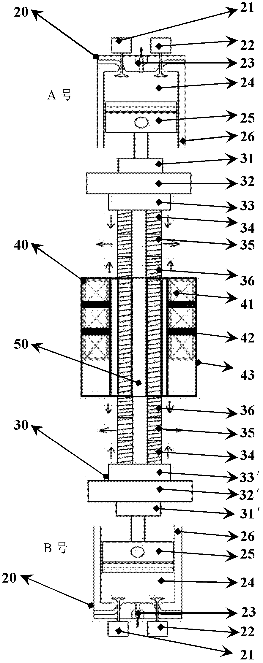 Internal-combustion permanent-magnet linear power generation device