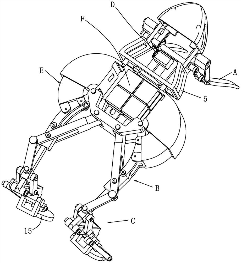 Frog jumping simulating robot based on fire blast driving and method