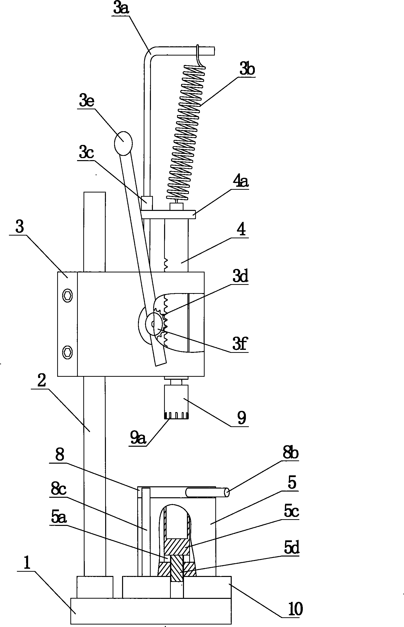 Armature wind wheel press mounting device of motor