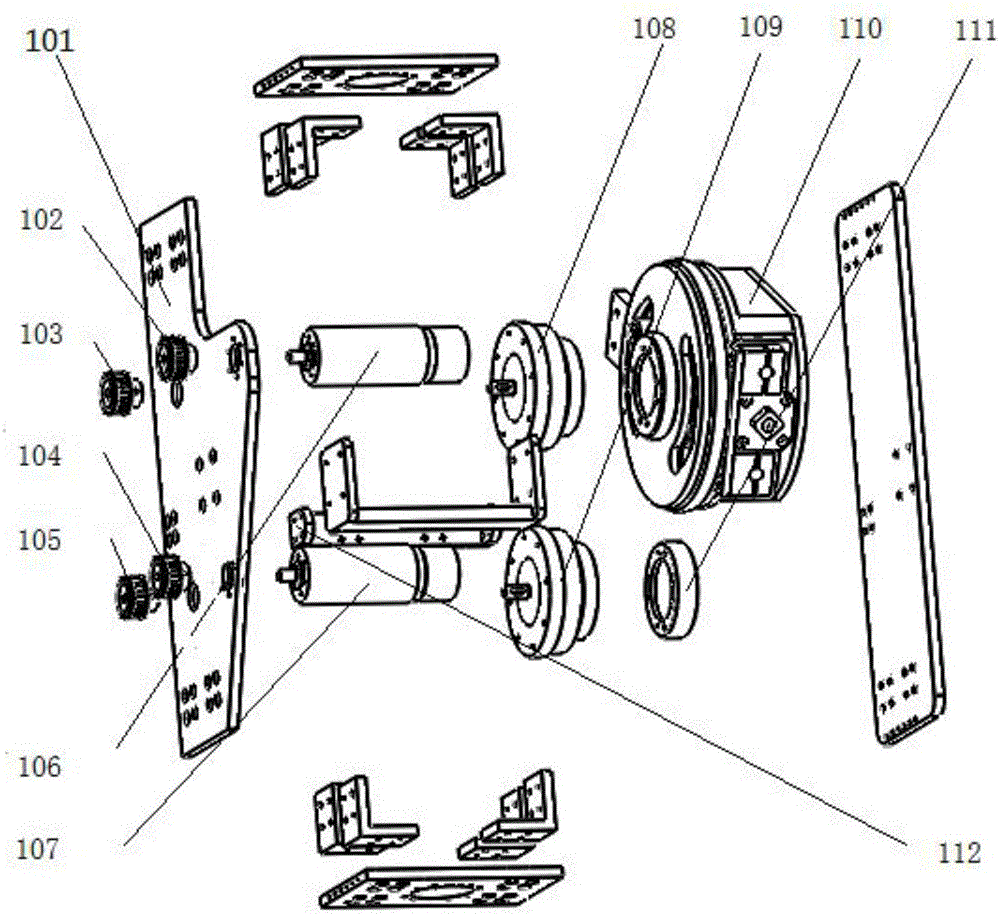 Flexible leg structure with plane five-rod mechanism