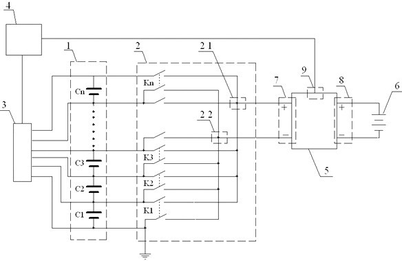 Power battery pack equalizing circuit and method