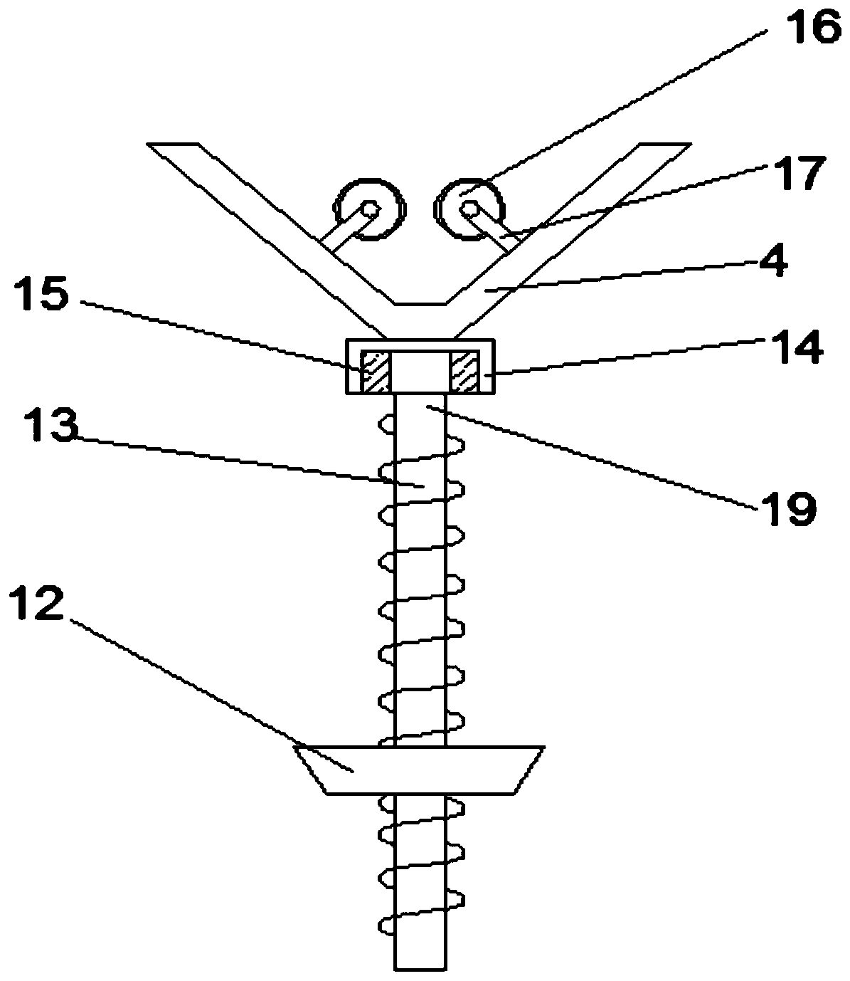 Material guide eccentric adjustment device and adjustment method for waterproof cloth production