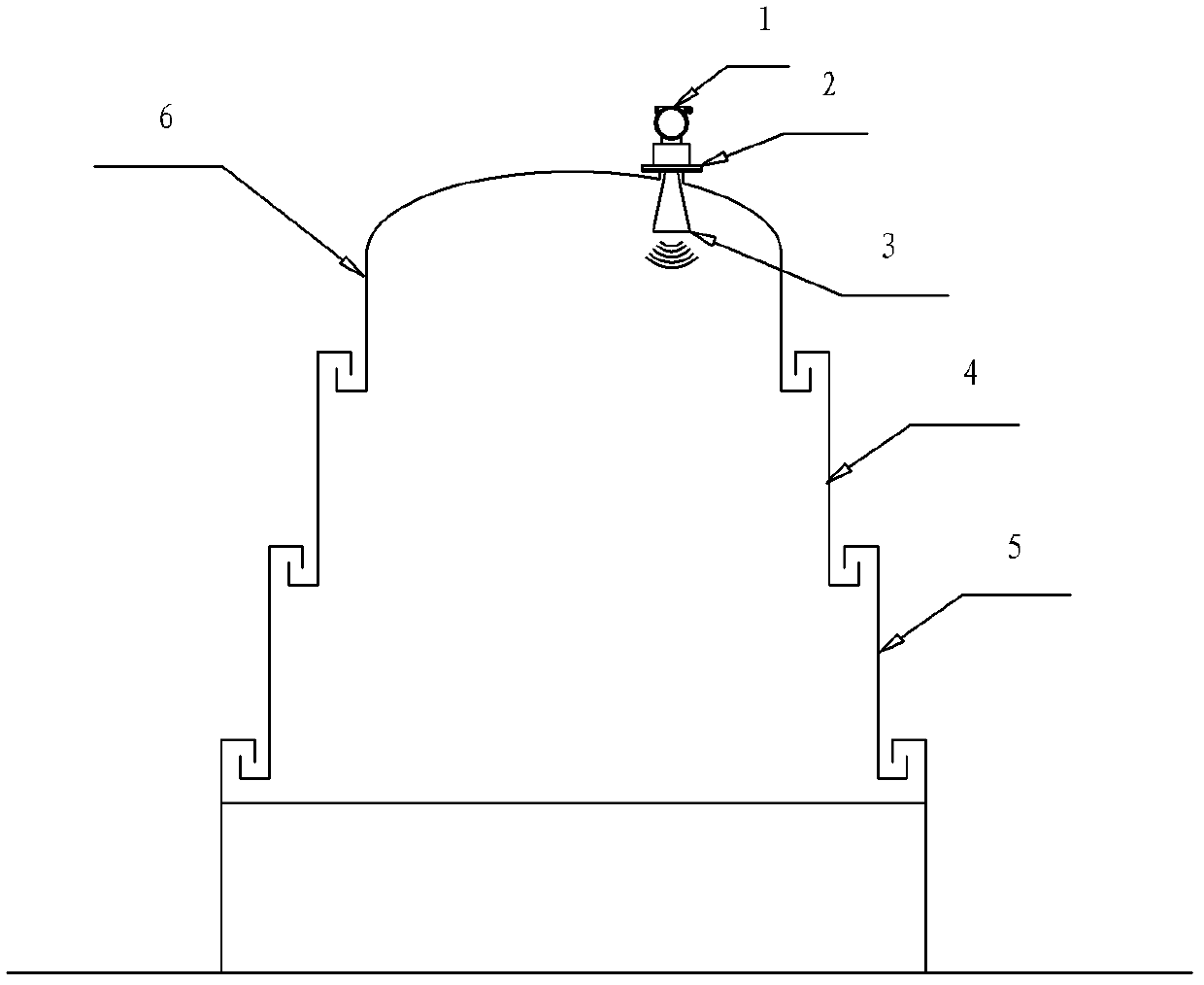 Height measuring system for gas storage cabinet