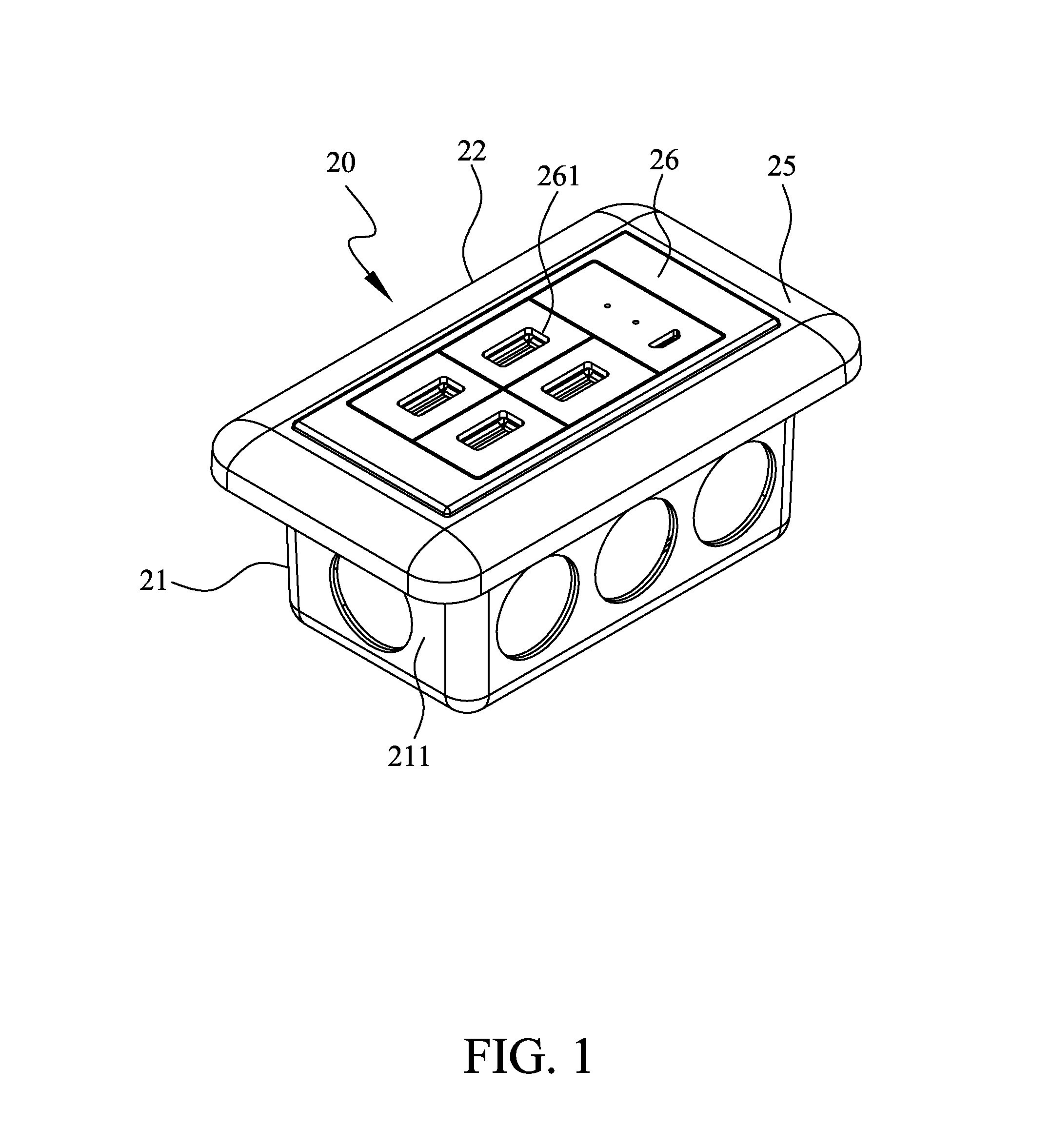 Wall outlet type USB hub with independent charging function