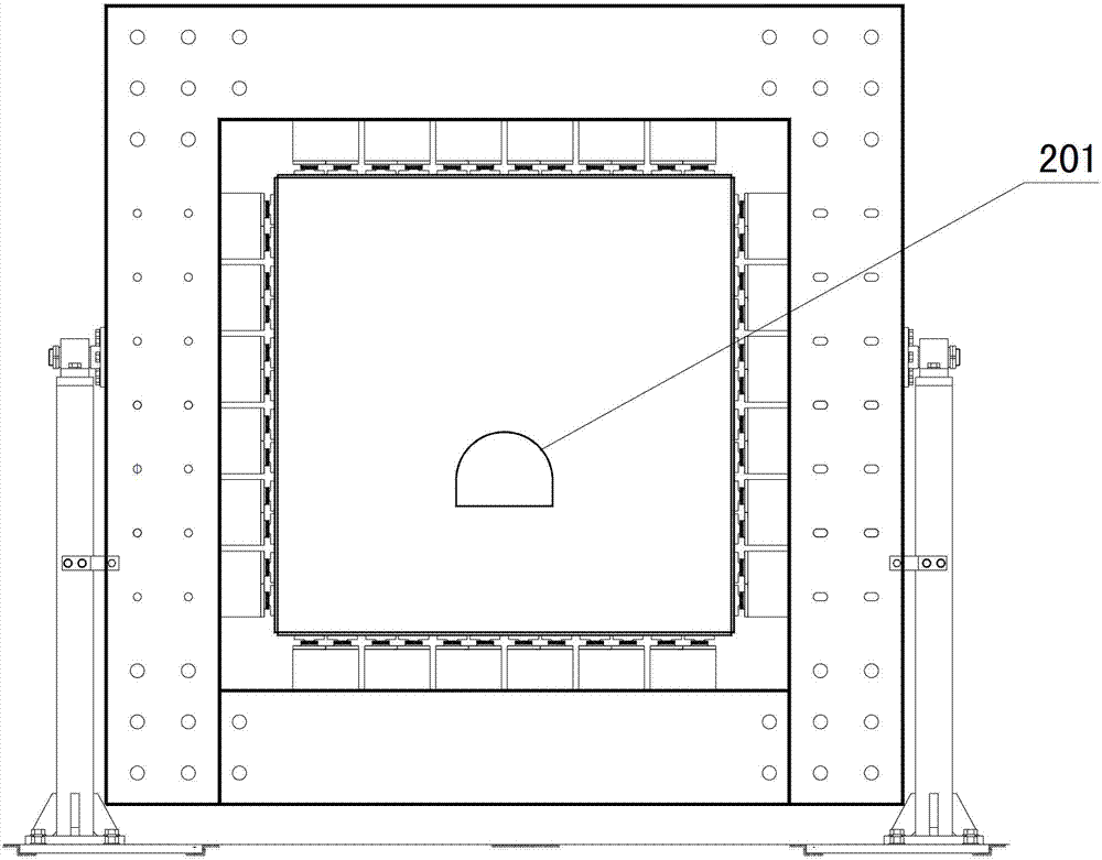 Method for simulating roadway rock burst based on coaction of static load and blast load