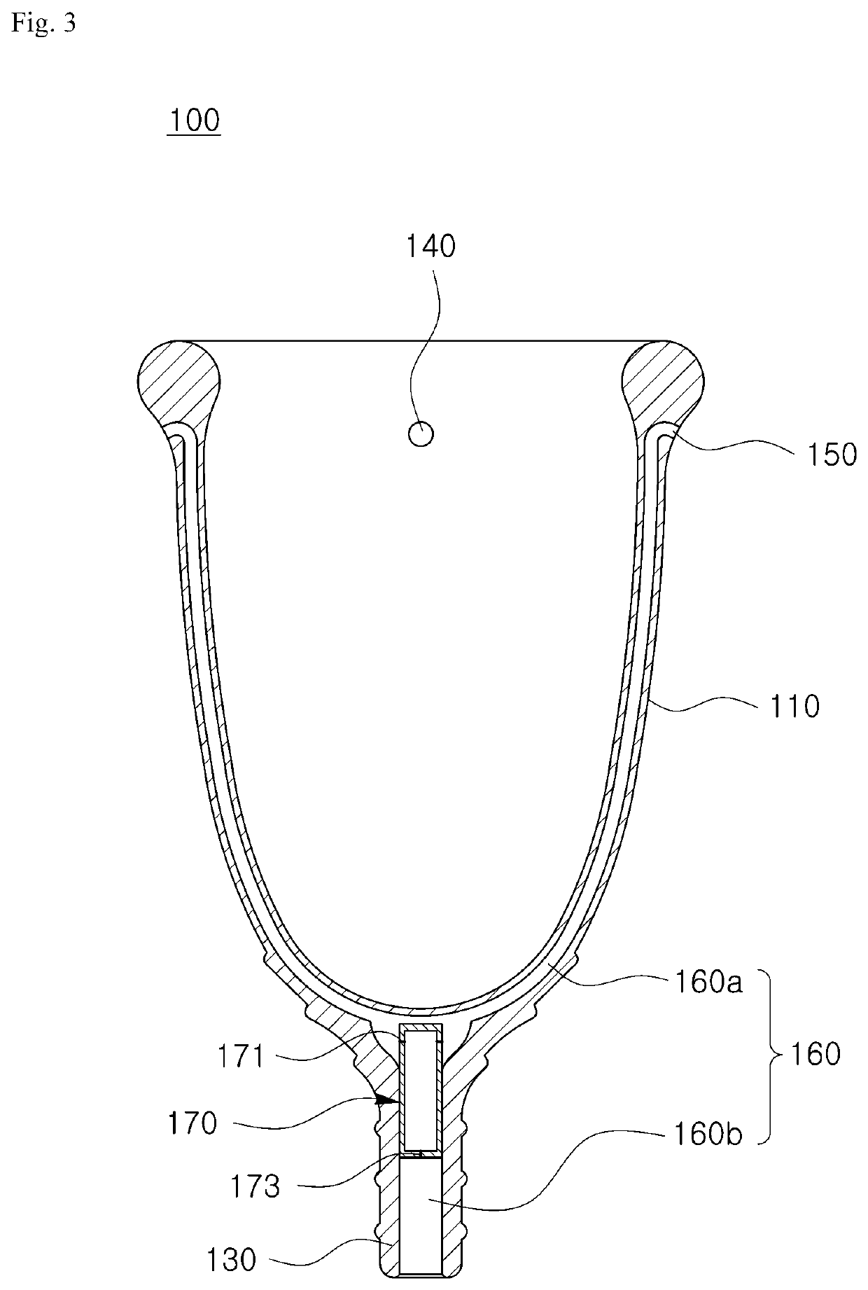 Menstrual cup capable of being easily removed