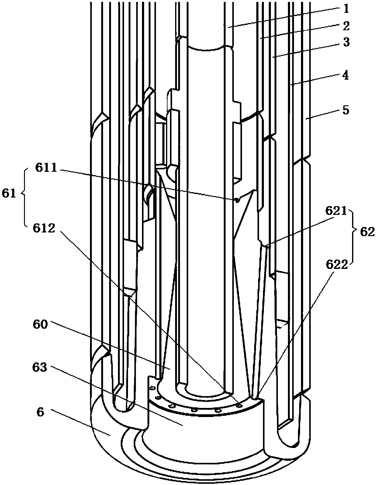 An electric arc furnace supersonic ring combustion cluster carbon oxygen lance and nozzle structure