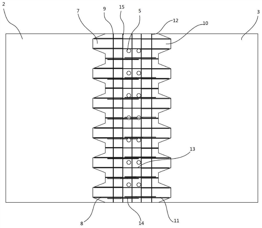 Fabricated floor slab wet connection knot and connection method