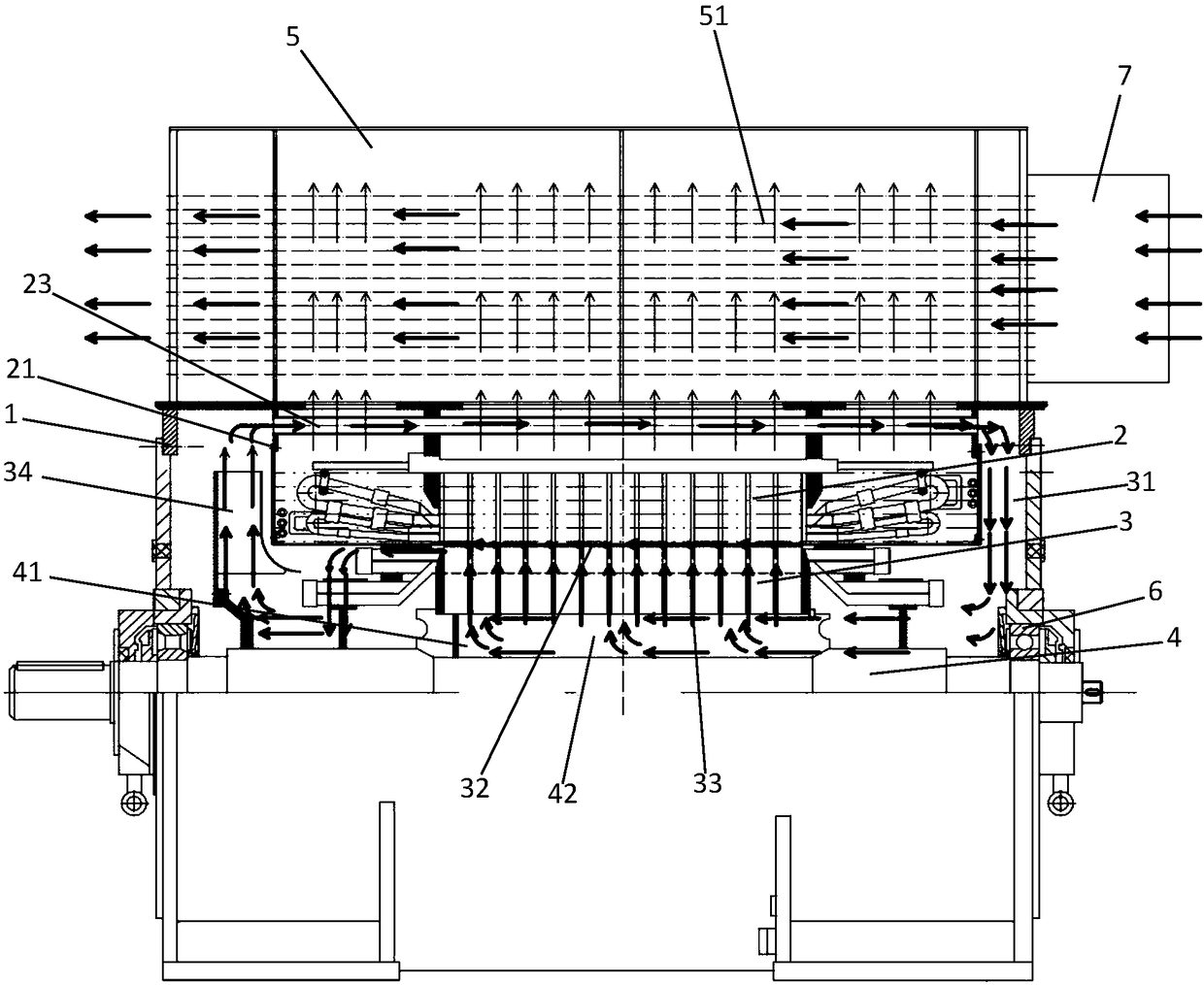 Motor cooling structure based on cooling liquid