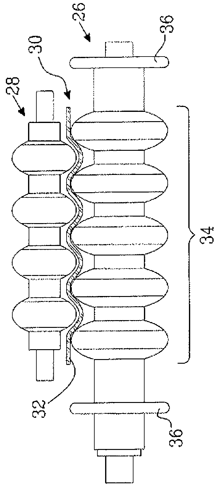 Dispenser for roll of absorbent paper tissue or nonwoven material