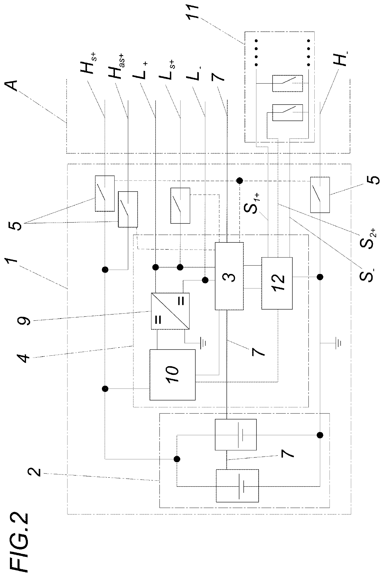 Accumulator System Having a High-Voltage Accumulator for Mobile Work Machines