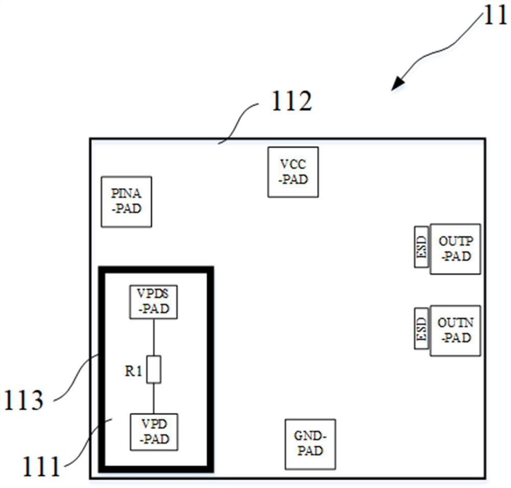 Transimpedance amplifier chip and light receiving module