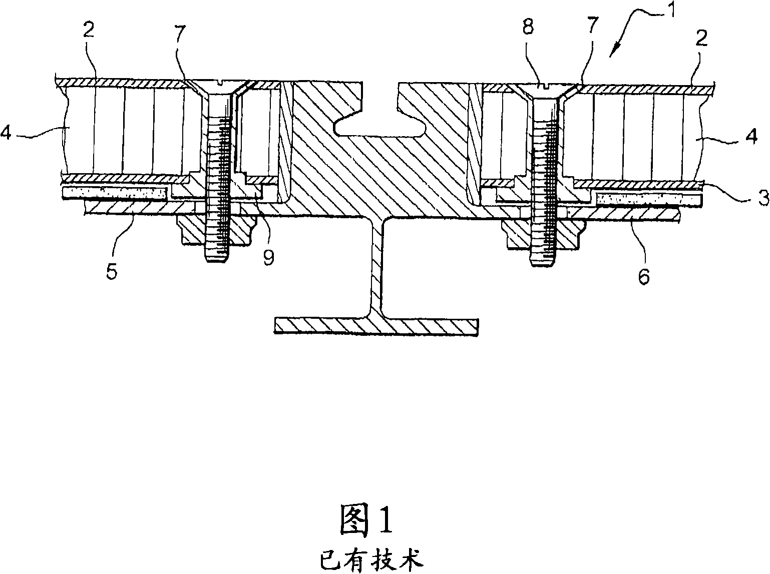 Device for fixing a lightweight panel on a support