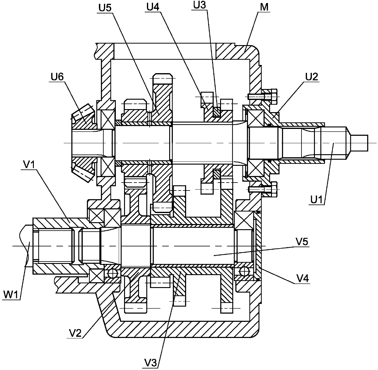 Hydraulic pressure infinitely variable transmission for crawler