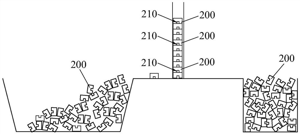 Automatic chip pipe placing direction adjusting device