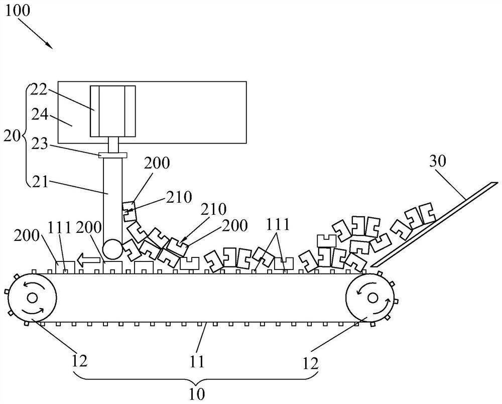 Automatic chip pipe placing direction adjusting device