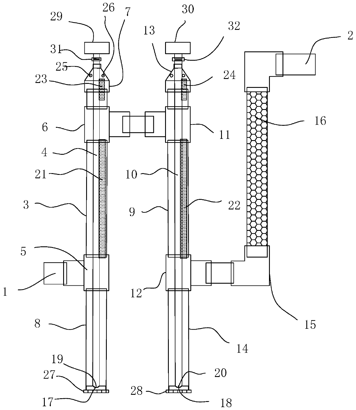 Double-tube electrolytic dephosphorization device