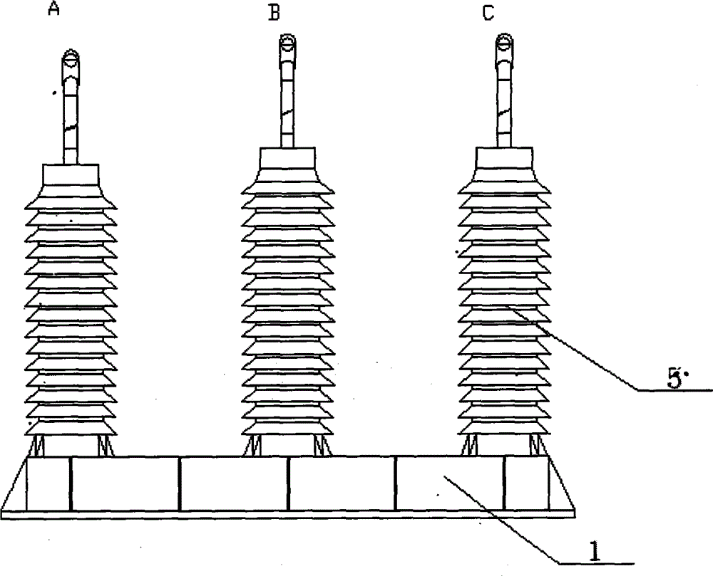 Explosion-proof type combined over-voltage protector large in energy capacitance