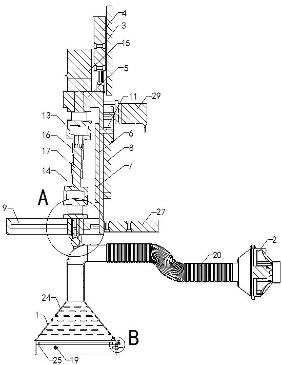 A kind of beneficiation agent chemical waste gas recovery device