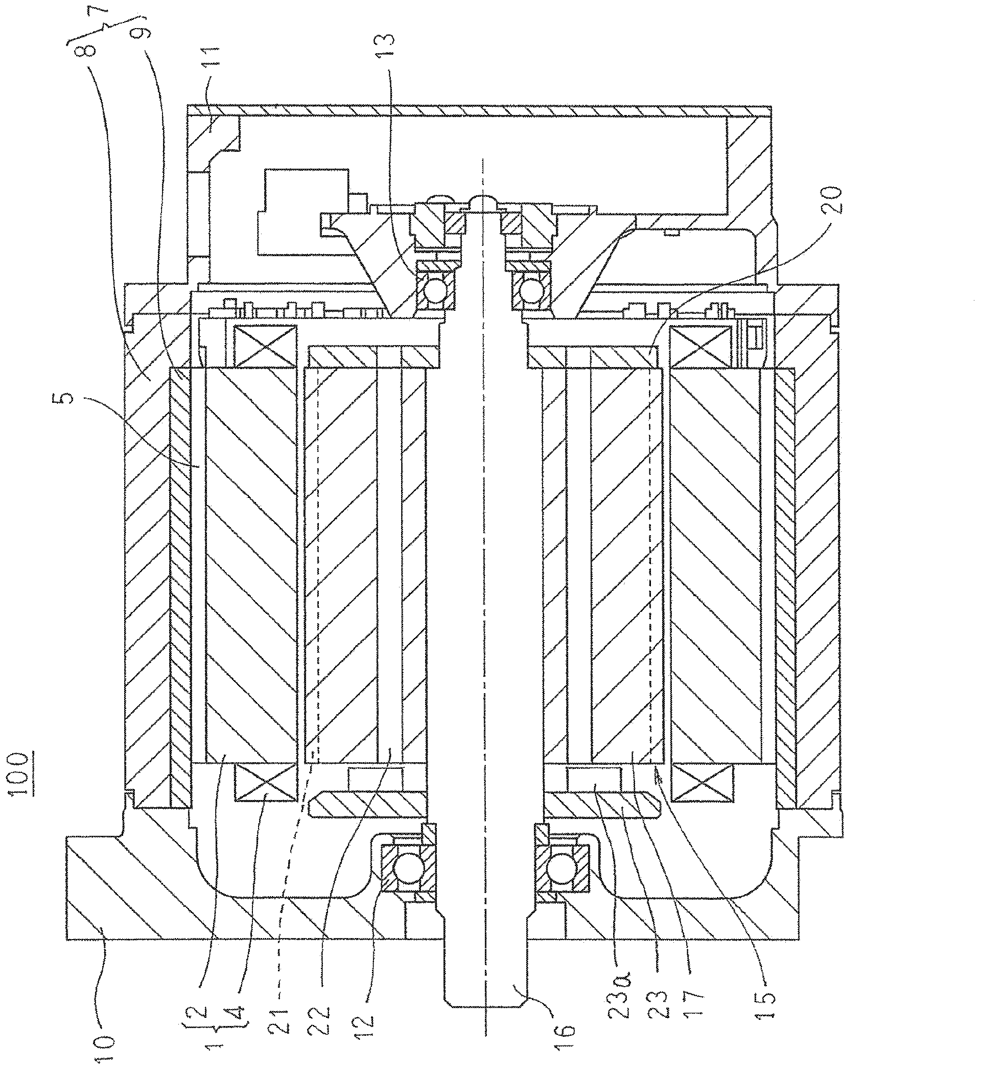 Embedded permanent magnet rotary electric machine