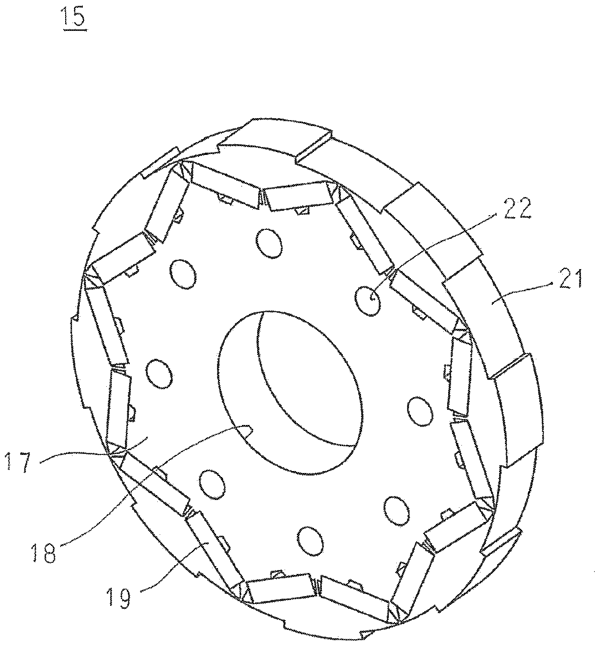 Embedded permanent magnet rotary electric machine