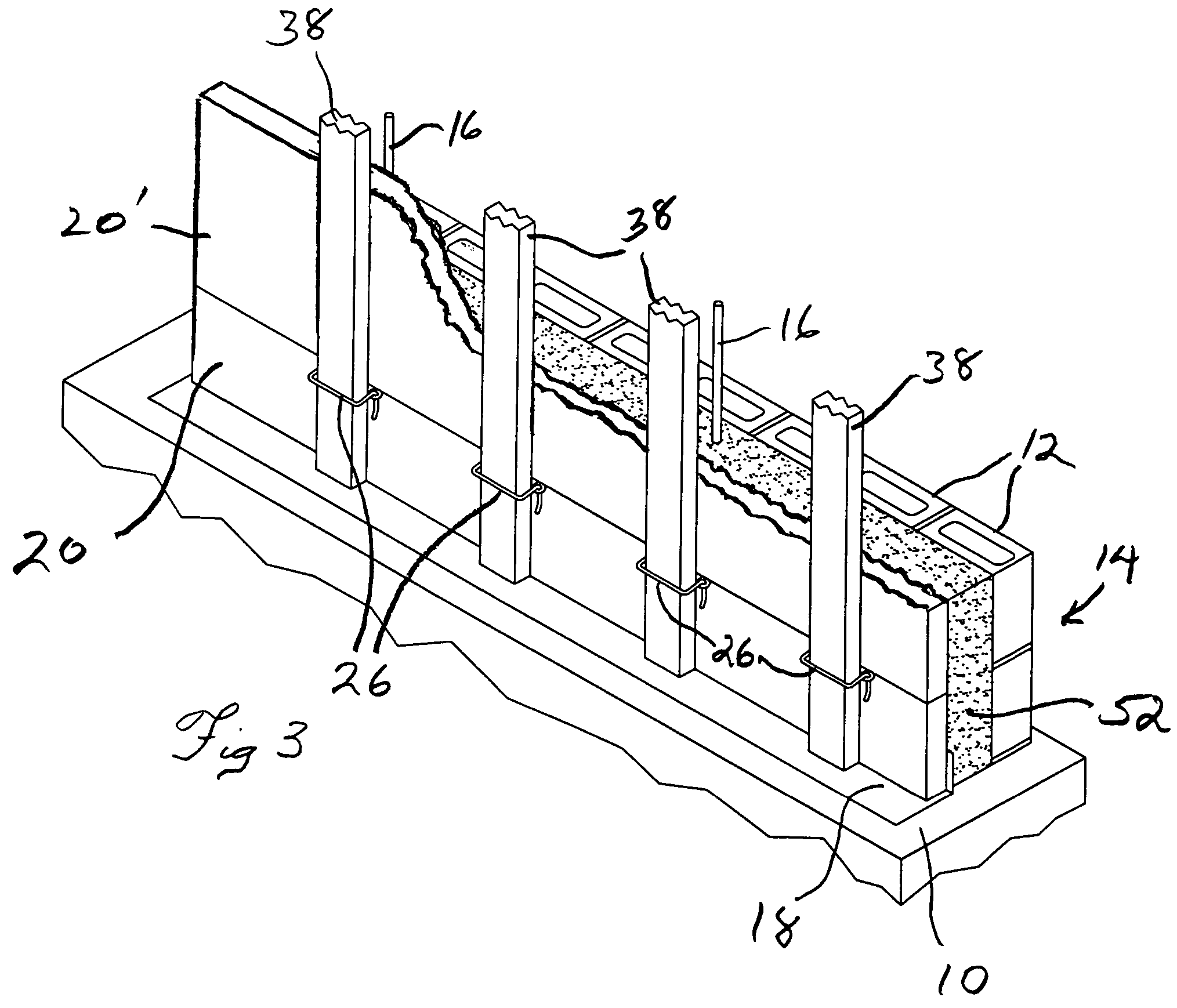 Masonry cavity wall construction and method of making same