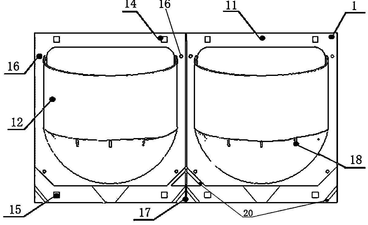 Planting box, composite wall greening device and wall greening method