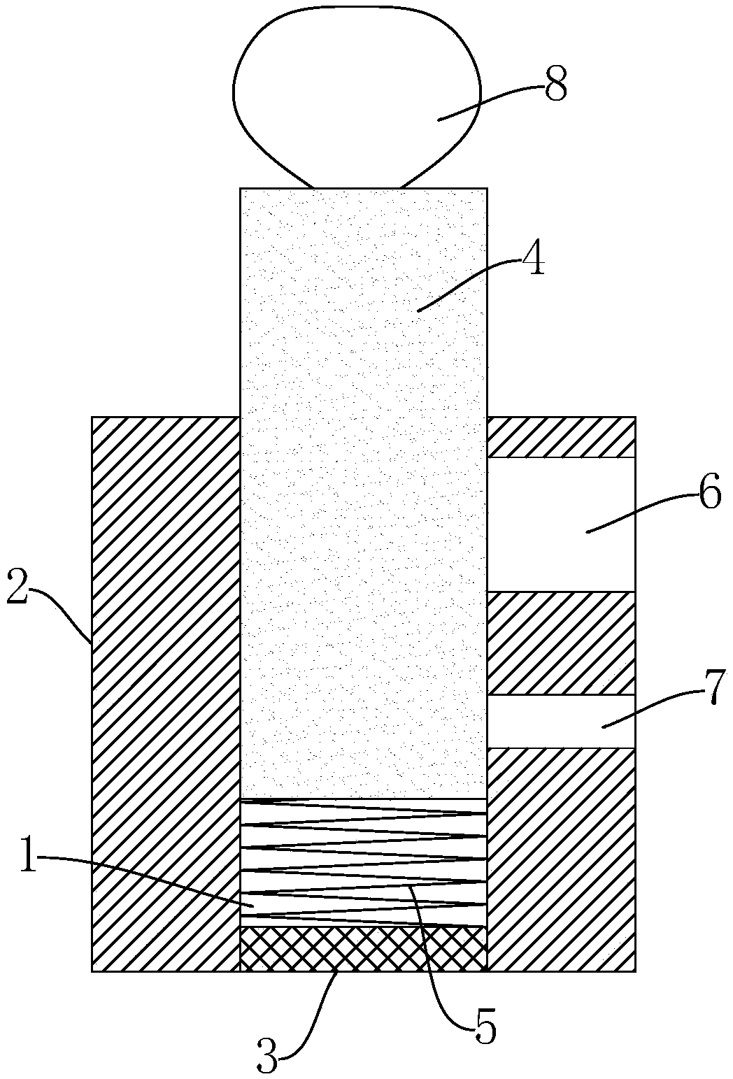 Pipe mouth pressure automatic regulating structure