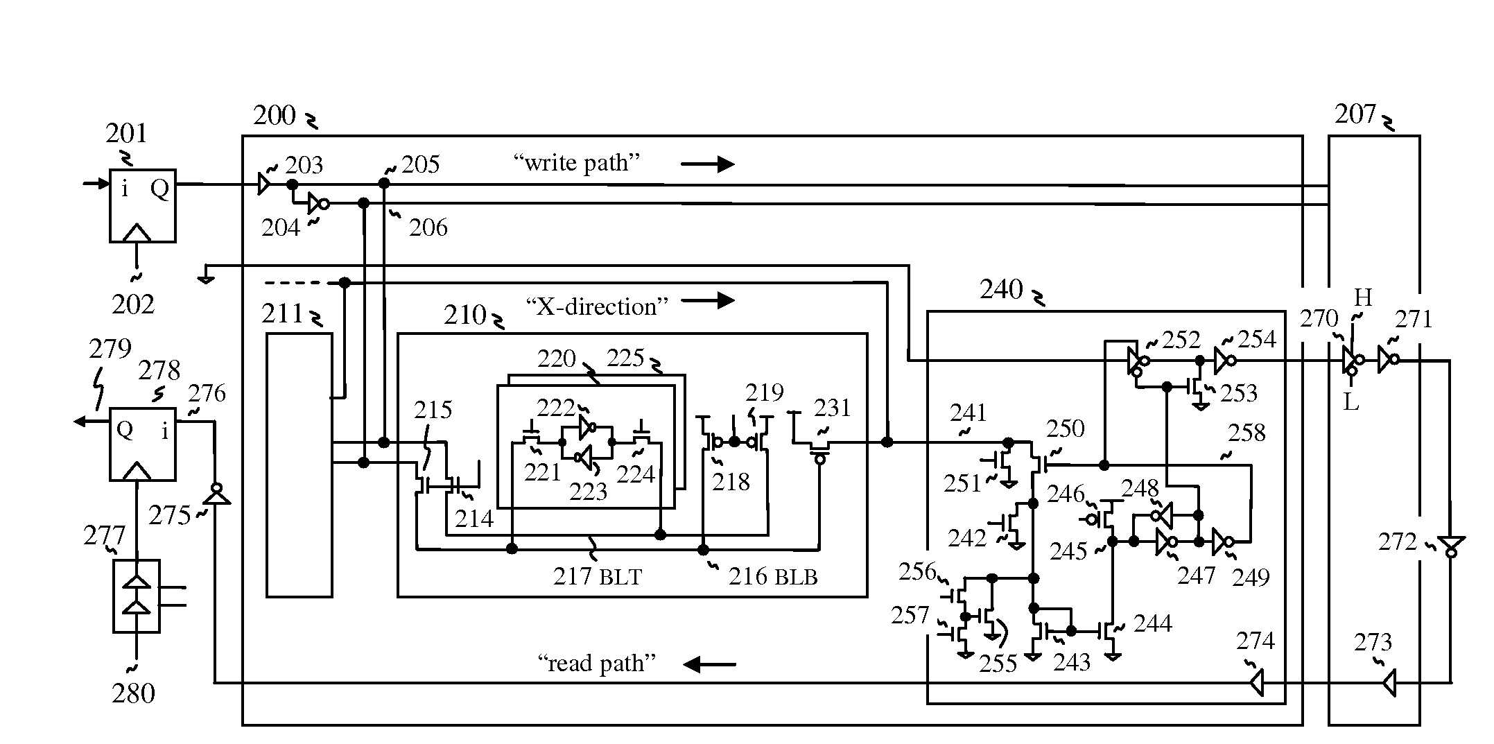 SRAM including bottom gate transistor