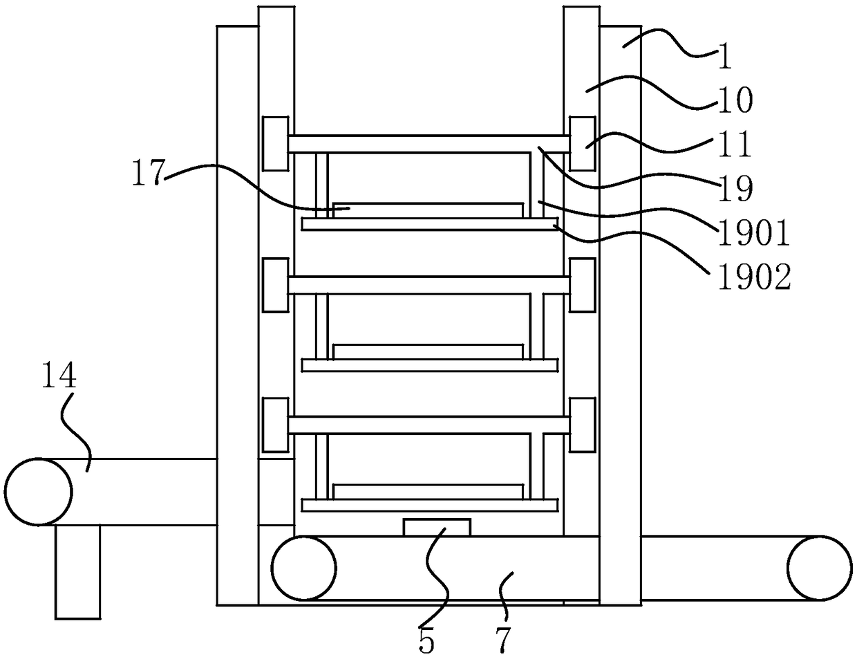 Storage battery pole plate circulation drying device