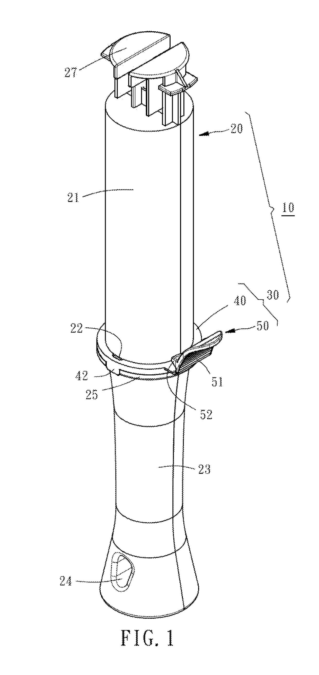 Plastic film applicator with a braking function