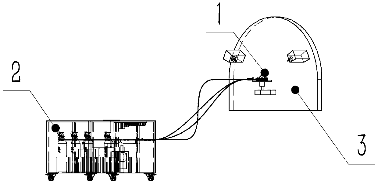 Spontaneous combustion ferrous sulfide generation and oxidation experimental system and method