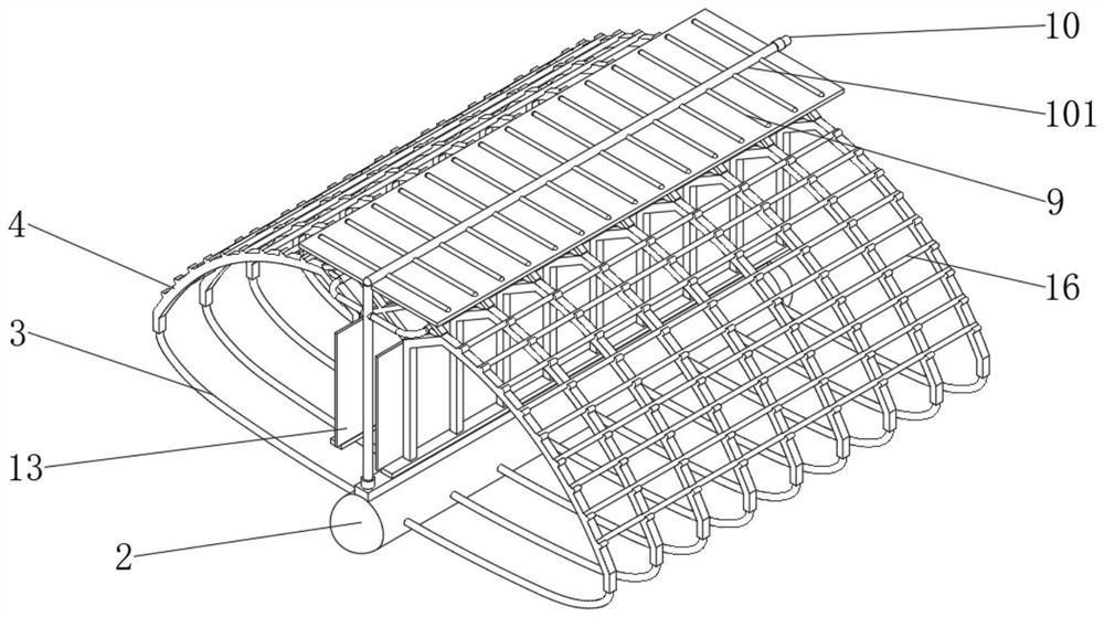 Solar heat storage heating device for greenhouse heating