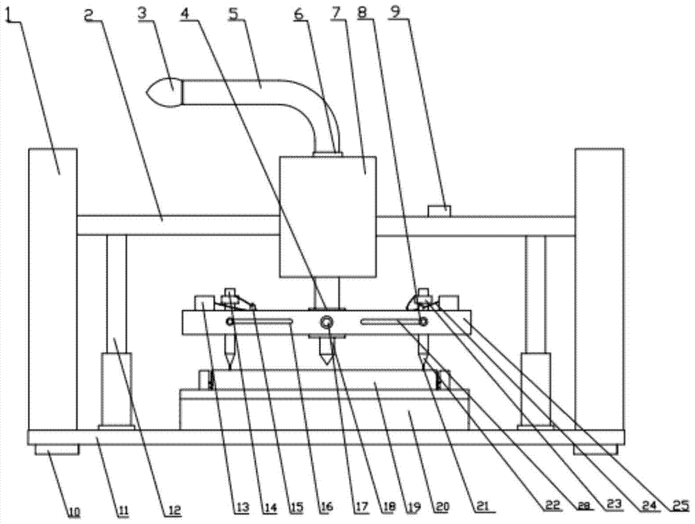 An acoustic material cutting device