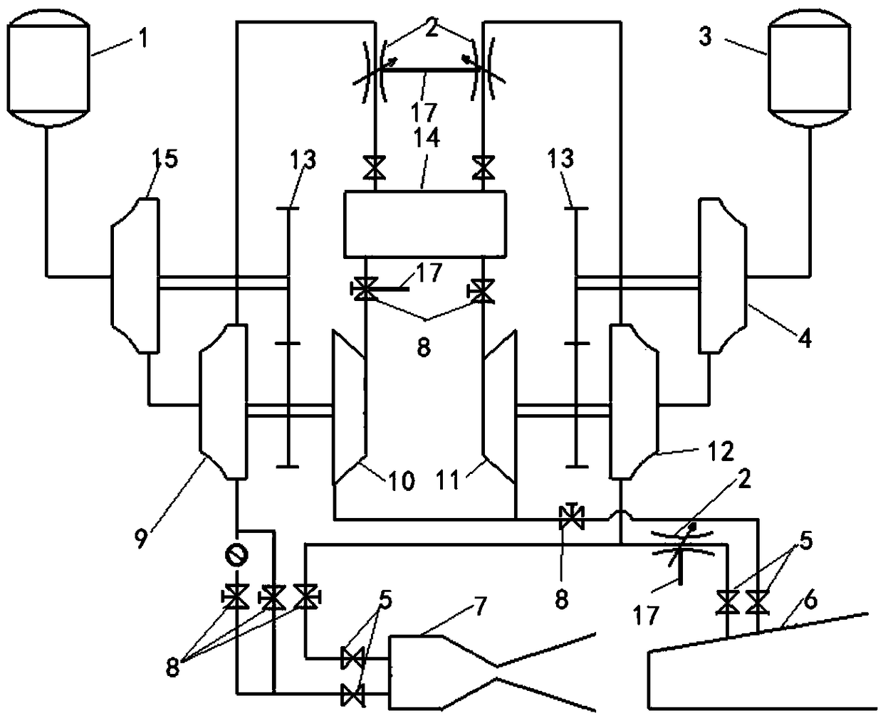 An integrated propellant supply system for a rocket-based combined cycle engine