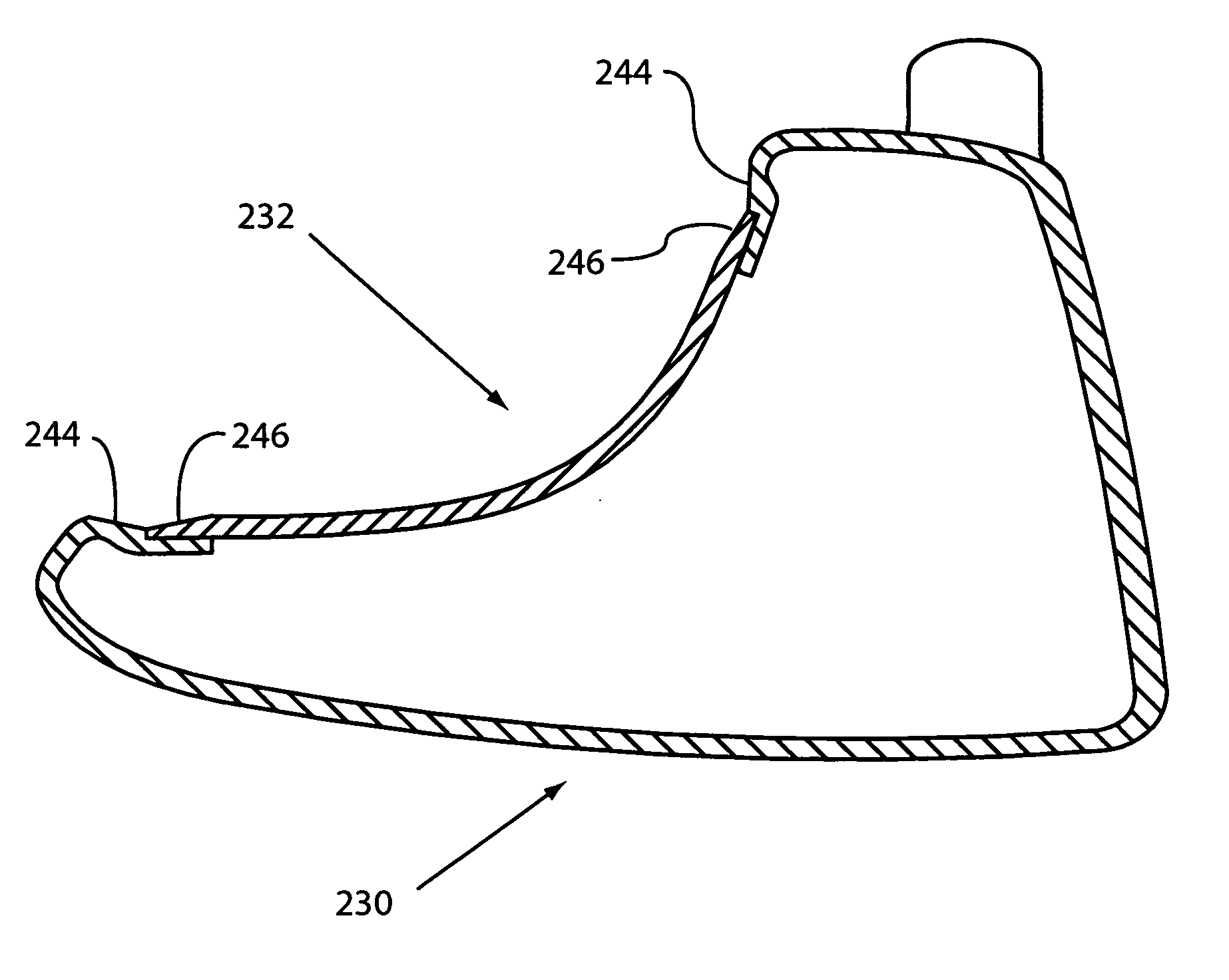 Golf club head having a displaced crown portion