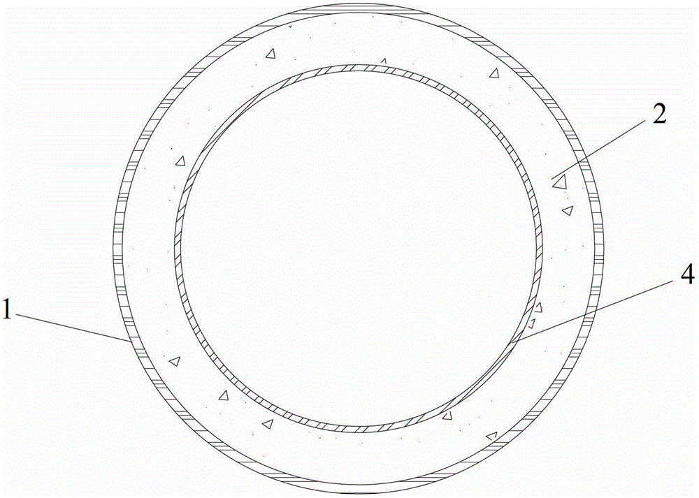 Plastic sleeve and steel pipe combined cast-in-place concrete hollow pipe pile and construction method thereof