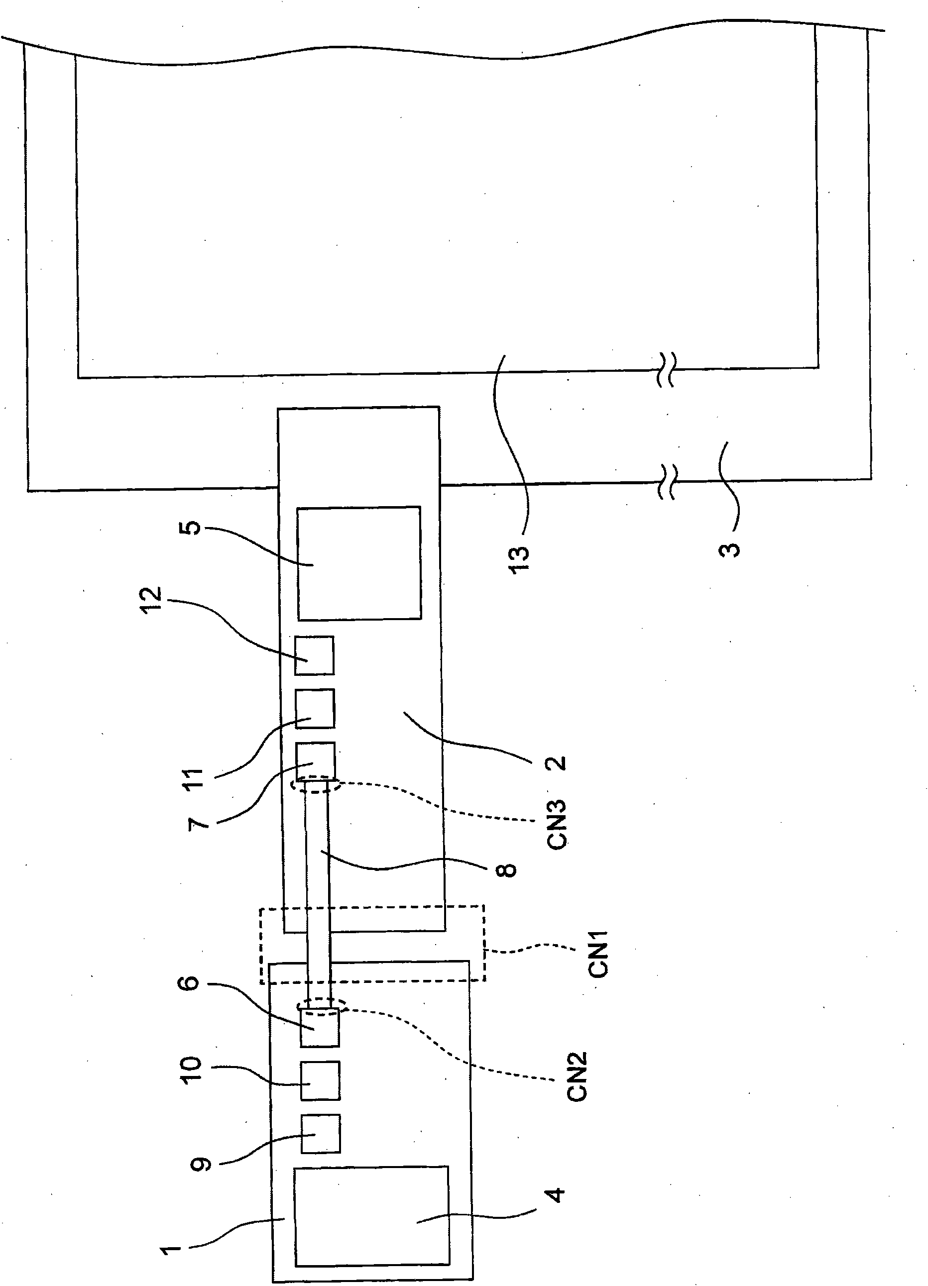 Transmission system for image display device and electronic equipment