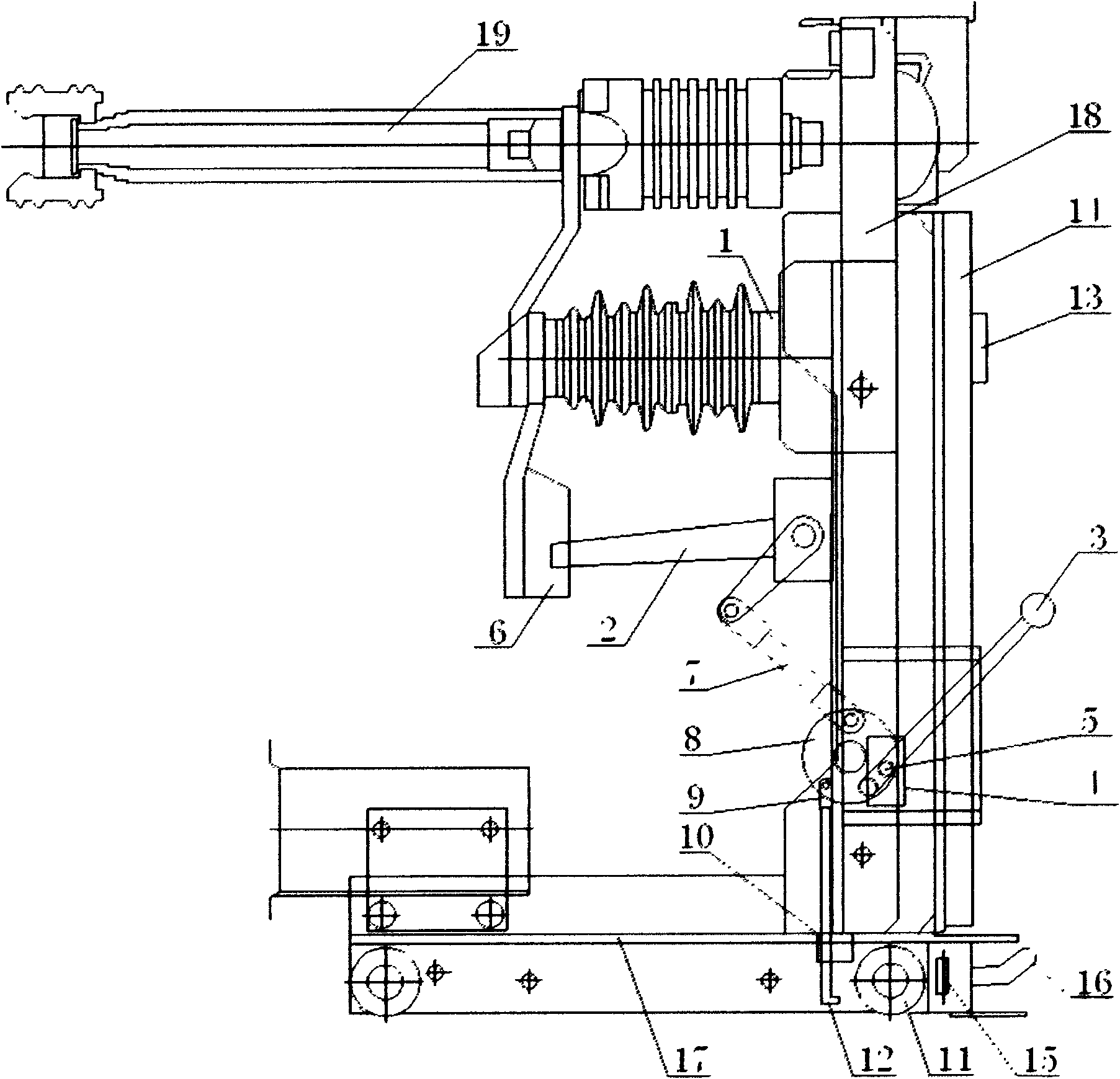 Upper incoming line electricity checking and grounding handcart