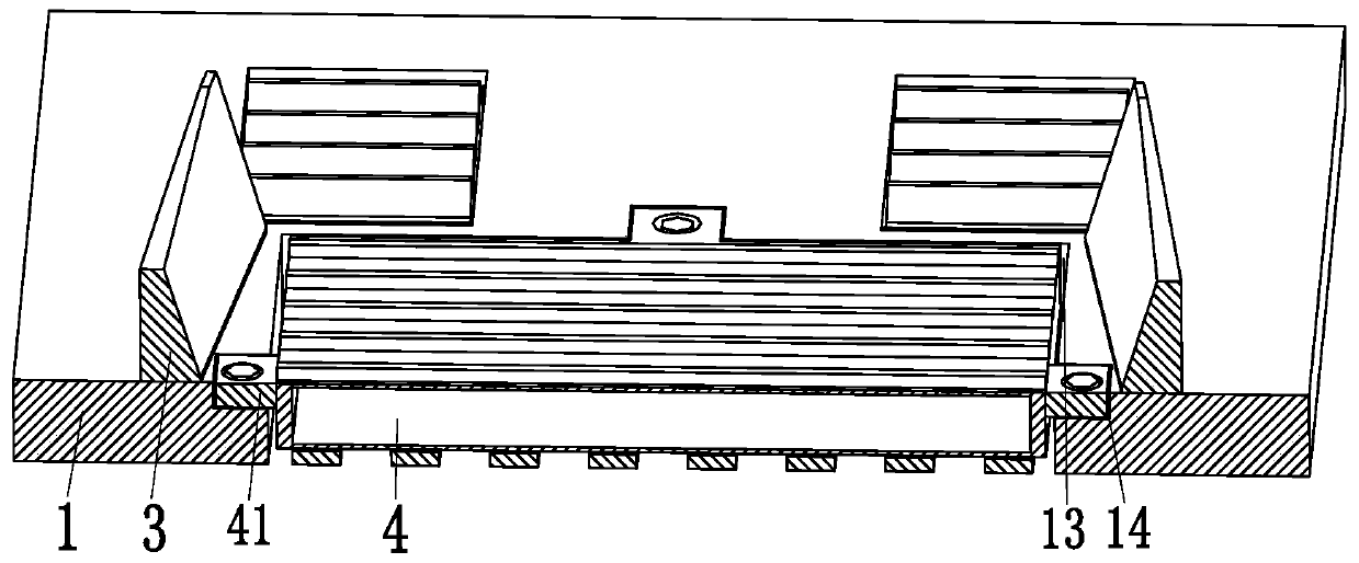 Lateral moving type car-carrying board for underground high-stability lifting and lowering