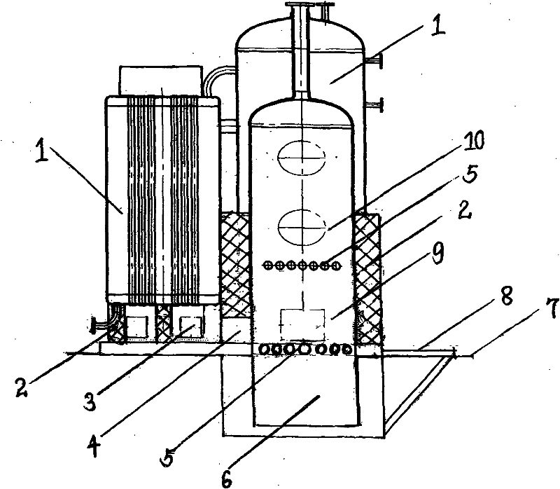 Brick-built hearth-type biomass steam boiler