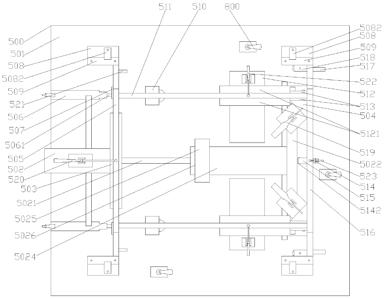 Underframe welding mechanism for seat iron frame and welding equipment