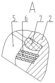 Bearing spiral combined sealing structure of high-speed roller bit