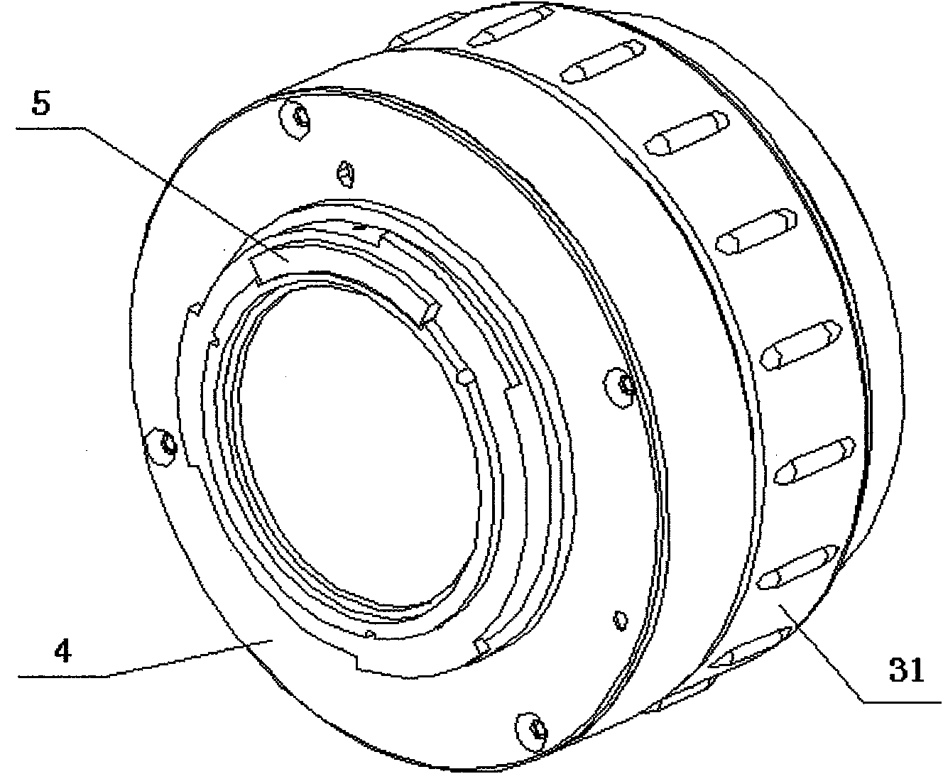 Manual-automatic focusing integrated lens and infrared thermal imager using same