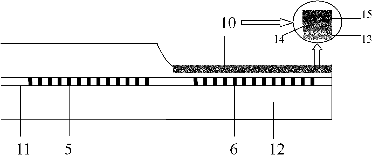 Multi-layer composite sensitive film optical fiber hydrogen sensing probe and manufacturing method thereof