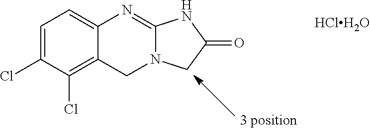 Substituted quinazolines as blood platelet lowering agents