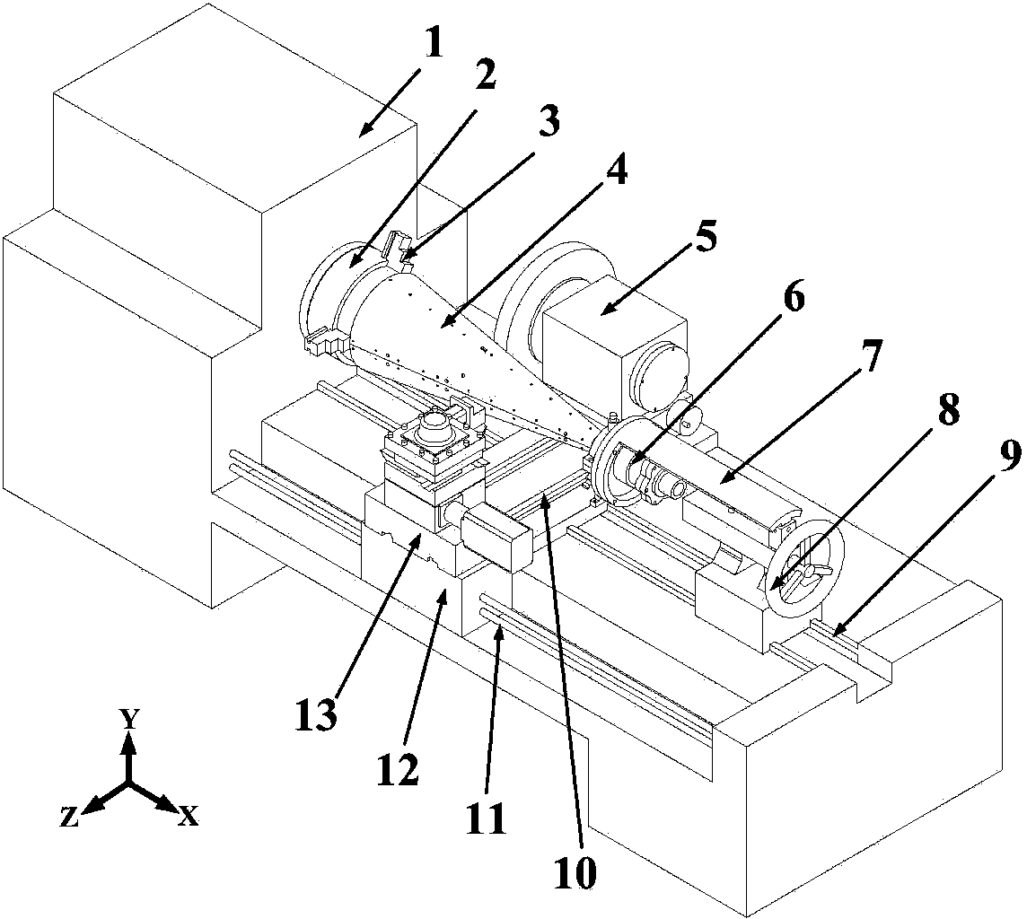 Turning, grinding and compositing machine tool for missile heat-proof sleeves