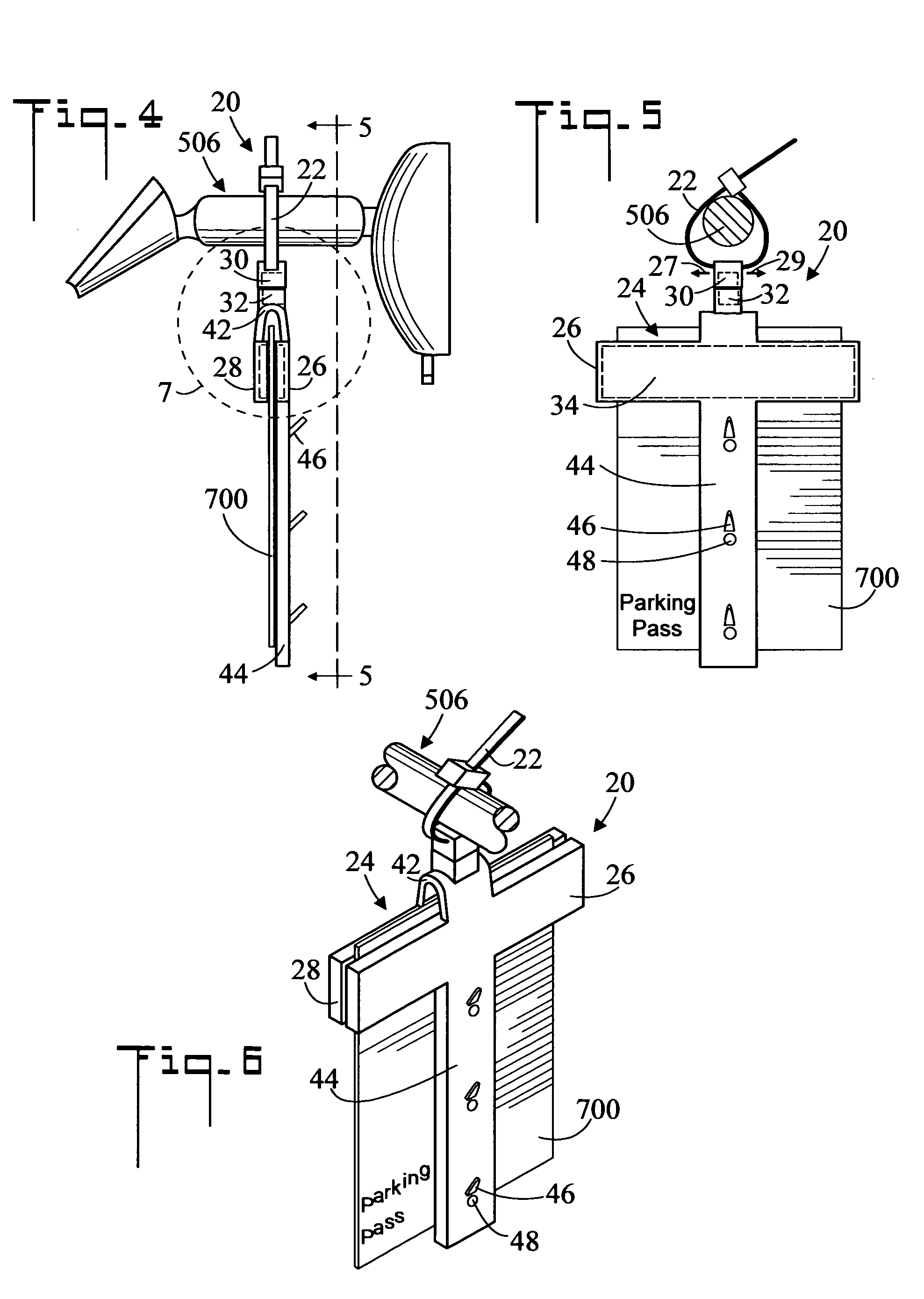 Device for connecting a placard to the rearview mirror of a motor vehicle and method of use