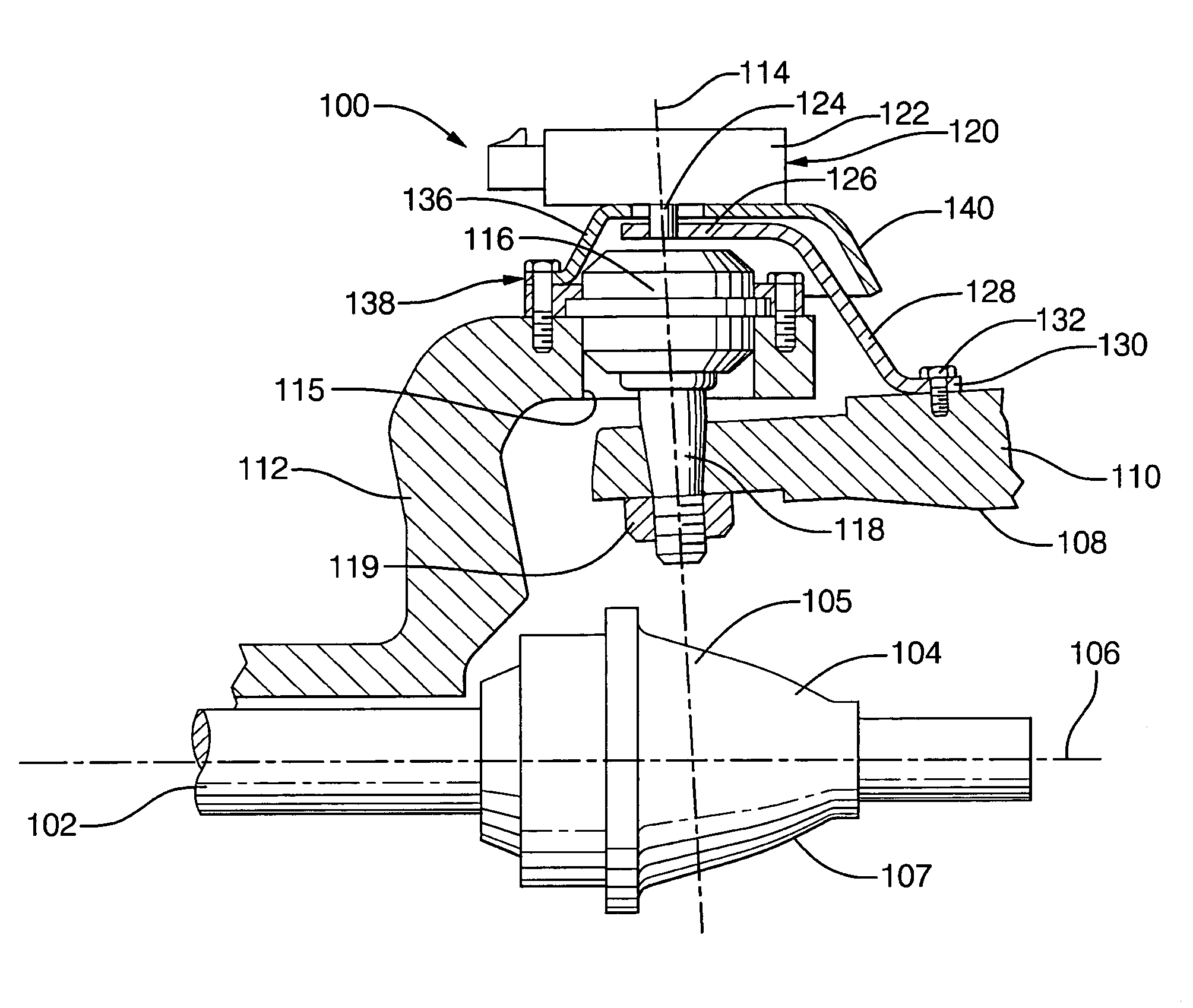 Wheel end steering sensor system